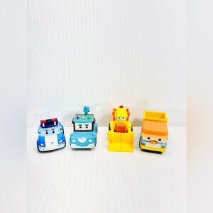 Robocar Poli Die-cast 3” Car Toys Figures Lot Of 4, Brunner, Spooky, Dump & Poli